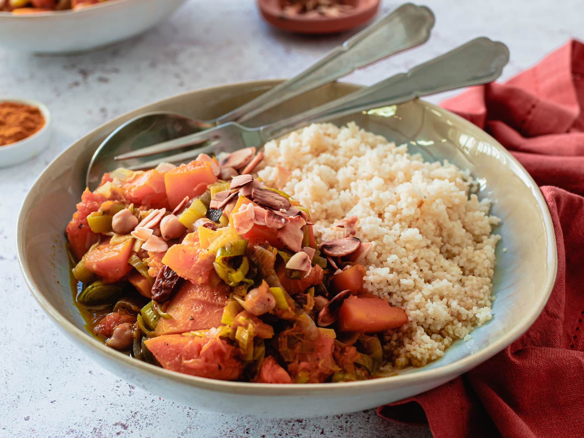 Tajine de potimarron et pois-chiches Tajine de potimarron et pois-chiches