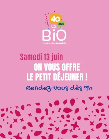 40 ans de Biocoop : petit déjeuner offert