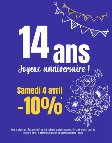 14 ans magasin